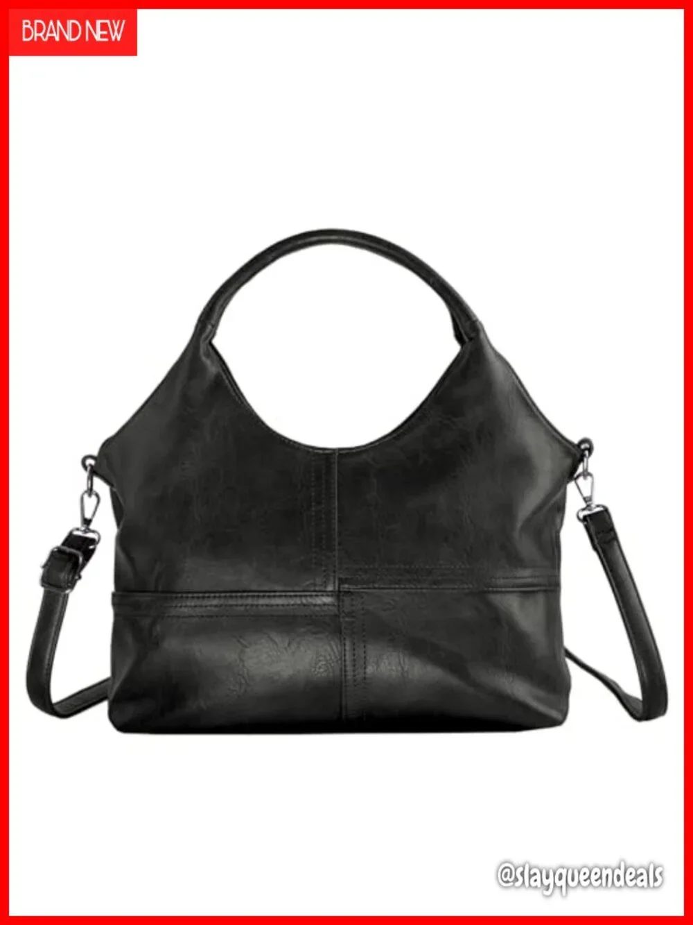 Women Vegan Leather Satchel Hobo Bag Crossbody Adjustable Strap